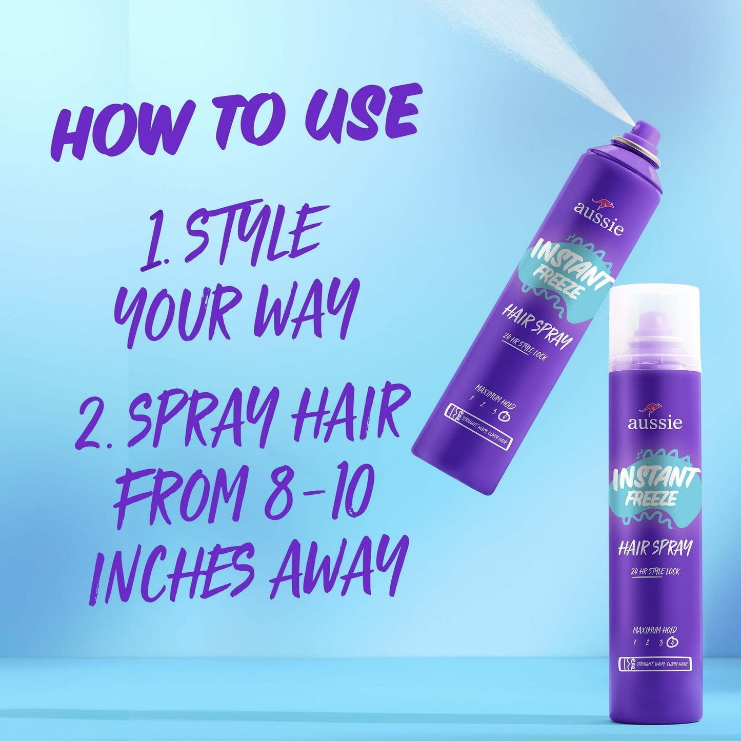 Aussie Instant Freeze Hair Spray, 10 oz – Maximum Hold Styling Spray for Curly, Straight & Wavy Hair, Humidity-Resistant, UnisexAussie Instant Freeze Hair Spray, 10 oz – Maximum Hold Styling Spray for Curly, Humidity-Resistant, Unisex
