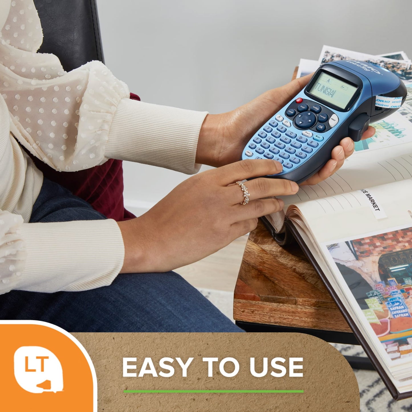 DYMO Label Maker | LetraTag 100H Handheld Label Maker, Easy-to-Use, 13 Character LCD Screen, Great for Home & Office Organization
