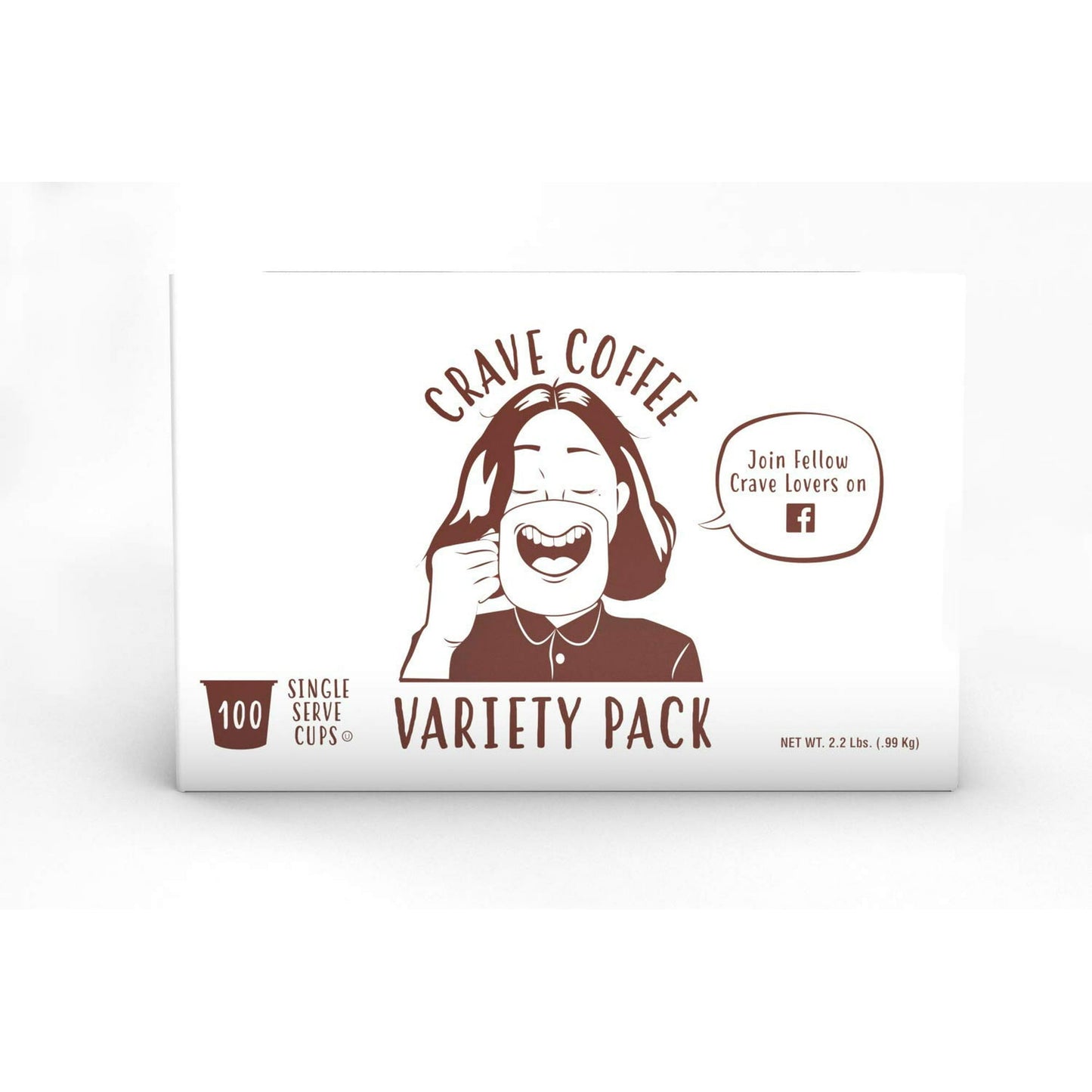 Crave Coffee Variety Pack Pods for Keurig 2.0 – 100 Count, Assorted Flavored Coffee Pods, Compatible with Keurig K-Cup Brewers