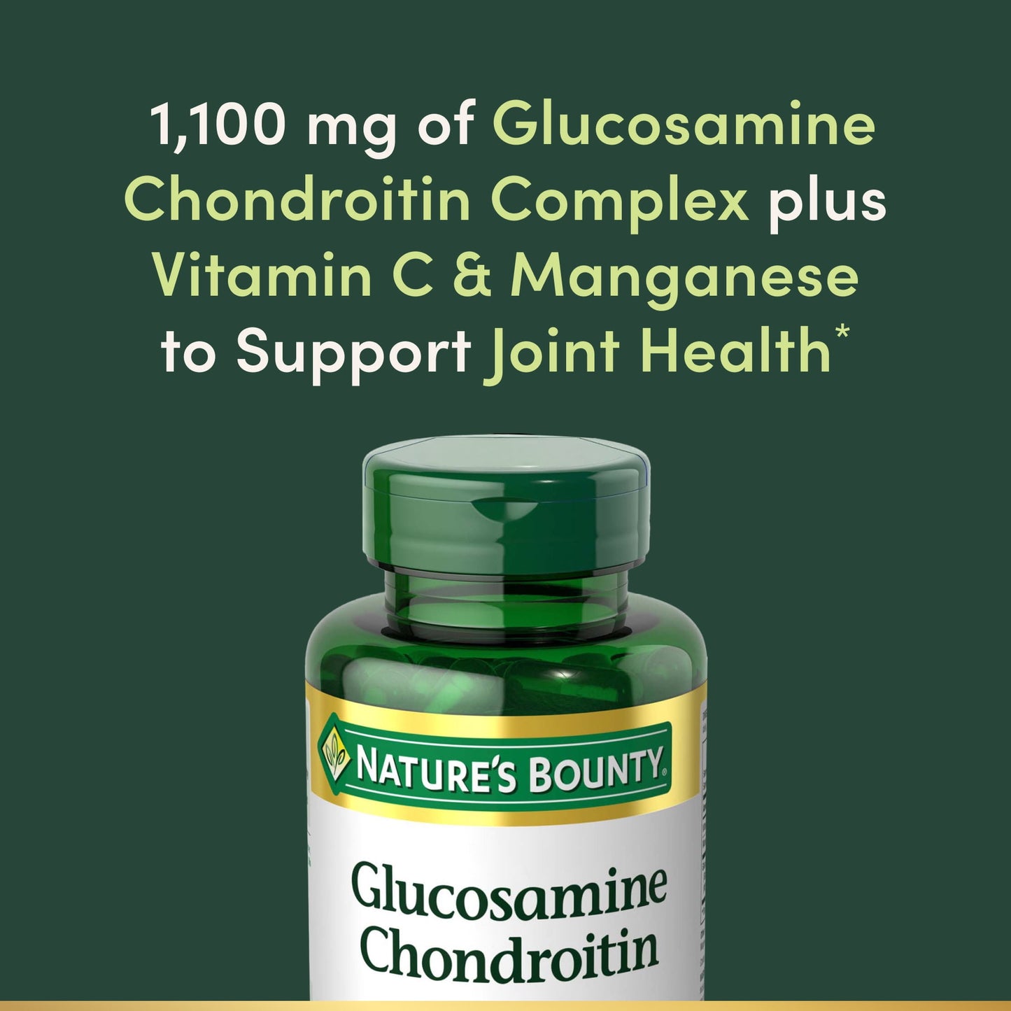 Nature's Bounty Glucosamine Chondroitin Capsules, 110 Count