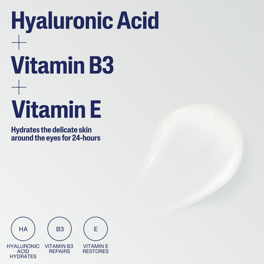 Cetaphil Hydrating Eye Gel Cream for Sensitive Skin with Hyaluronic Acid, 0.5 oz