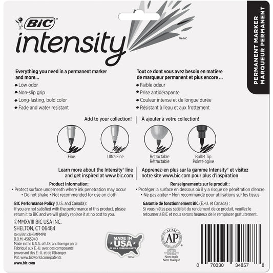 BIC Intensity Permanent Marker Bundle, Assorted Tips and Colors, 56-Count Pack of Markers