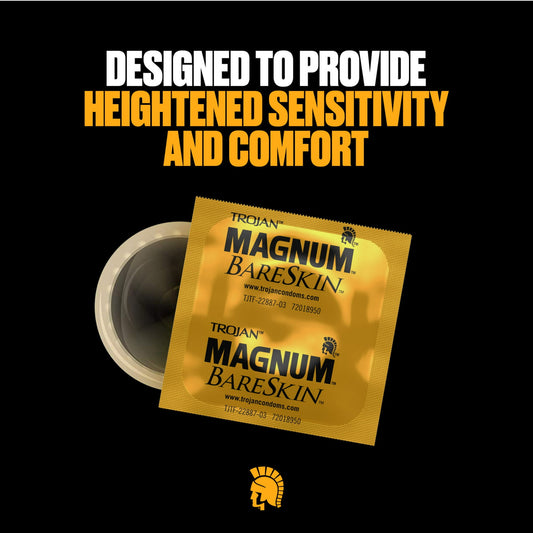 Trojan Magnum BareSkin Lubricated Large Condoms, Lubricated Condoms, 24 Count Value Pack