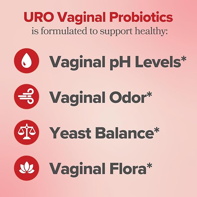 O Positiv URO Vaginal Probiotics for Women pH Balance with Prebiotics & Lactobacillus – Vaginal Health Supplement – Promote Healthy Vaginal Odor & Flora, 60 Count (Pack of 1), 1 Month Supply
