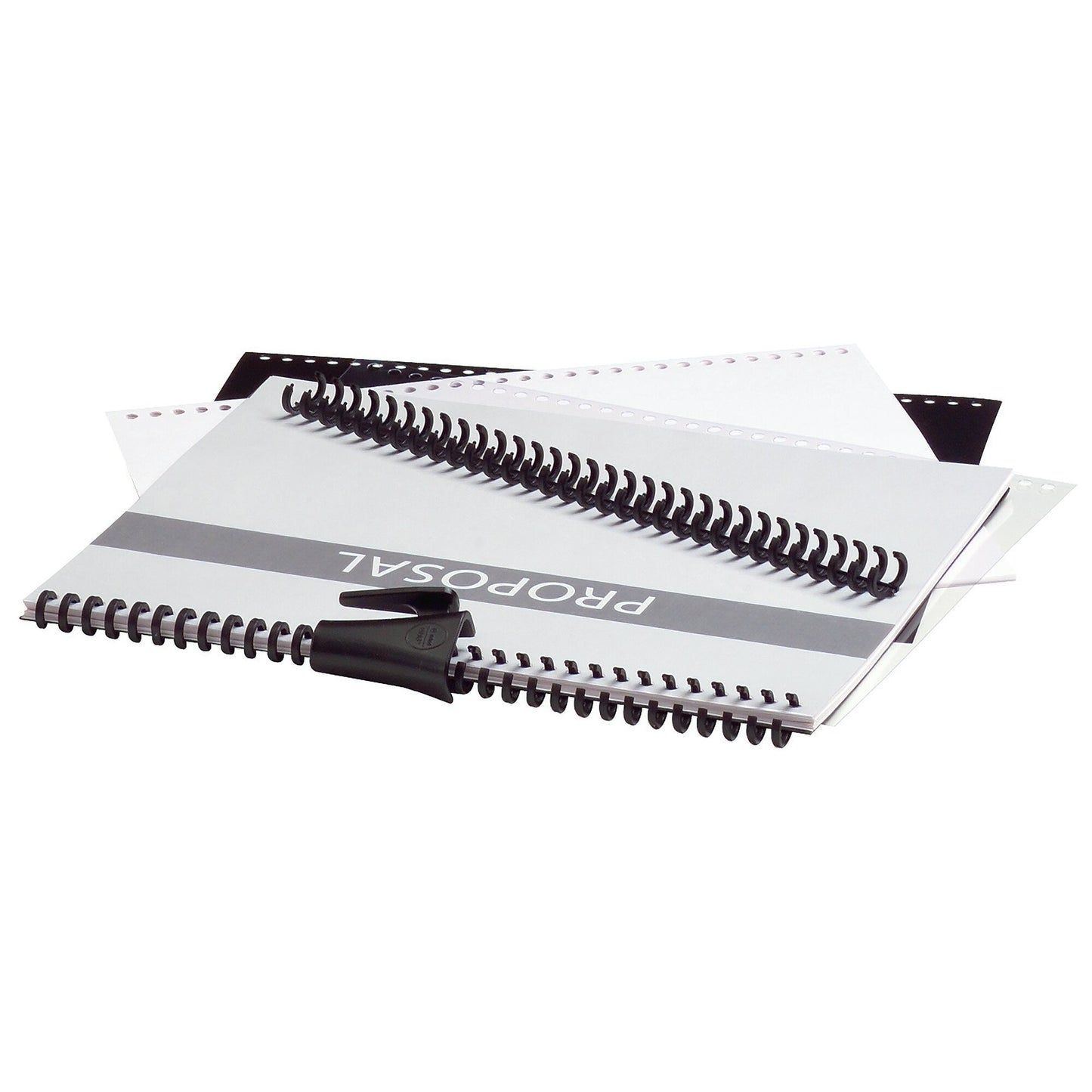 GBC 2515665P 5/16 in. Capacity Instant Report Kit - Clear/Black Cover/Black Spine (2/Pack)