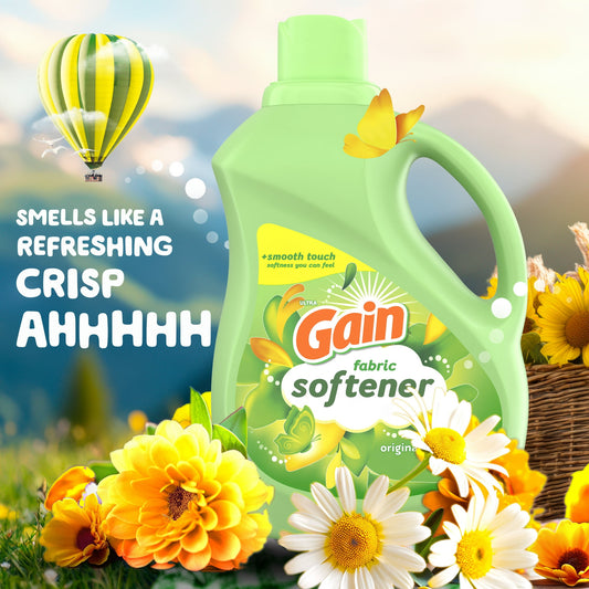 Gain Laundry Liquid Fabric Softener, Original Scent, Fabric Conditioner, 35 fl oz, 48 Loads