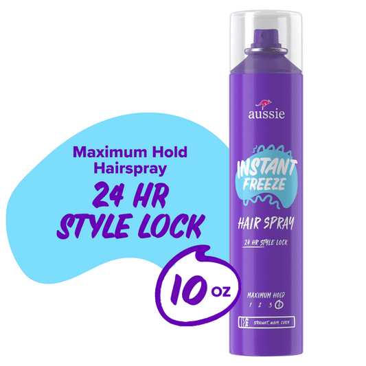 Aussie Instant Freeze Hair Spray, 10 oz – Maximum Hold Styling Spray for Curly, Straight & Wavy Hair, Humidity-Resistant, UnisexAussie Instant Freeze Hair Spray, 10 oz – Maximum Hold Styling Spray for Curly, Humidity-Resistant, Unisex