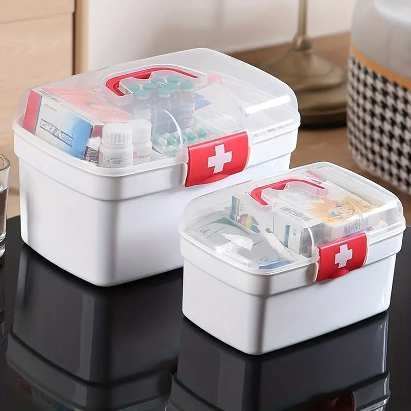 Dispensary Medicine Box, Portable Multipurpose Family First Aid Kit Box