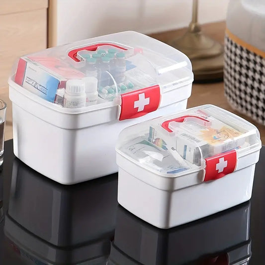 Dispensary Medicine Box, Portable Multipurpose Family First Aid Kit Box