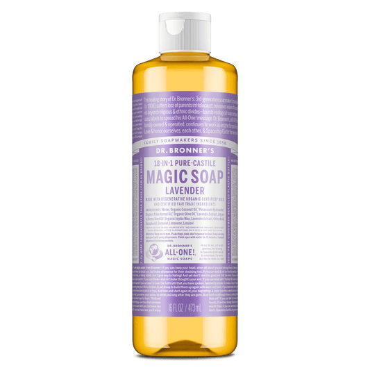 Dr. Bronner's Pure-Castile Liquid Soap – 16 oz | Organic Face, Body & Hand Wash