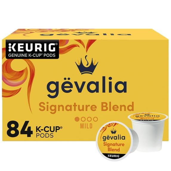 Gevalia Signature Blend Mild Light Roast Coffee Pods, 84-Count Box – Smooth & Balanced K-Cup® Compatible Coffee