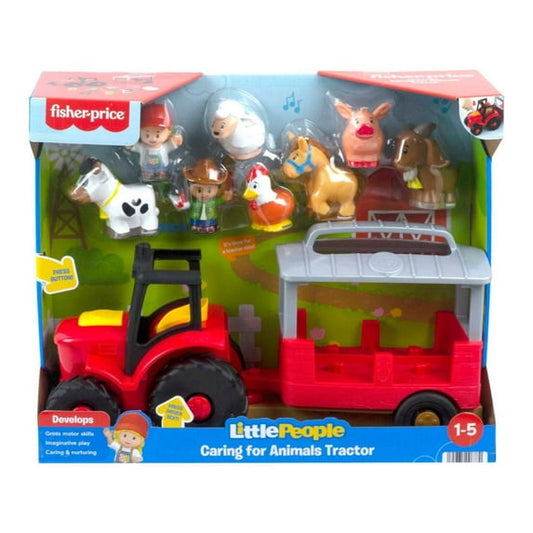 Fisher-Price Little People Farm Playset with Tractor – Assorted Plastic Figures, 2-Count, 2.42 lb | Interactive Toy Set for Toddlers & Preschool Kids
