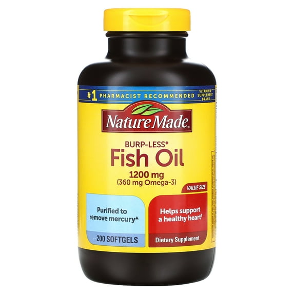 Nature Made Fish Oil 1200mg + Vitamin D 1000 IU Liquid Softgels - 90ct