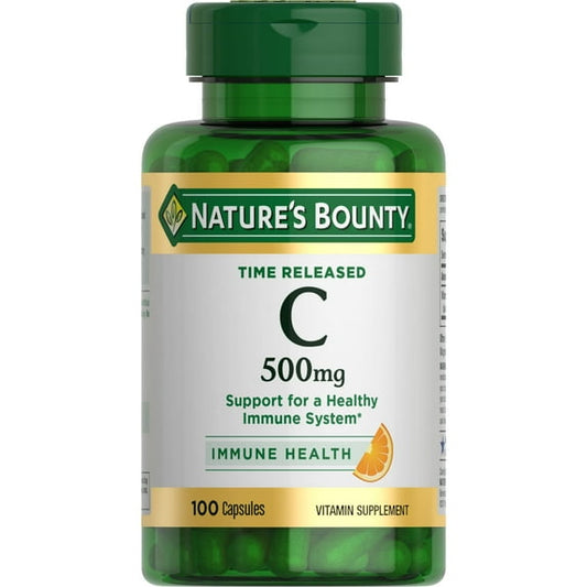 Nature's Bounty Vitamin C Time Release Capsules, 500 Mg, Vitamin Supplement, 100 Ct
