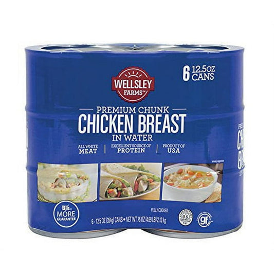 Wellsley Farms Premium Chunk Chicken Breast in Water, 6 ct./12.5 oz.