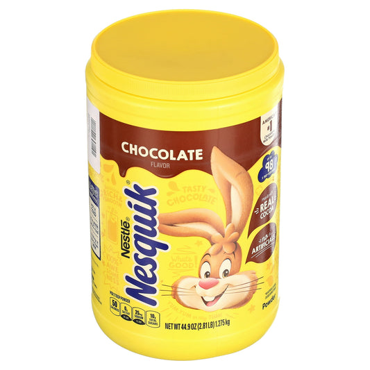 Nestlé NESQUIK Chocolate Flavor Drink Mix Powder, 44.9 oz Canister – Fortified with Vitamins & Minerals, Delicious Chocolate Milk Powder