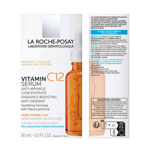 La Roche-Posay Pure 12% Vitamin C Serum For Face - 1 fl oz