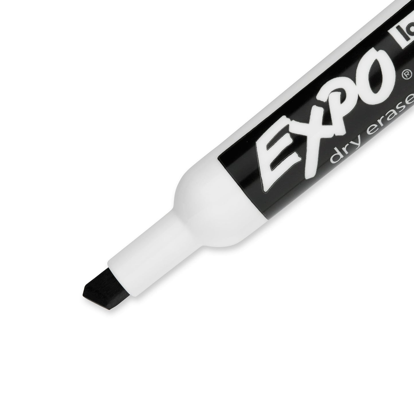 Expo Low Odor Dry Erase Markers, Chisel Tip, Black Ink – 6 Count with 2 Bonus Markers, Bold & Smooth Writing