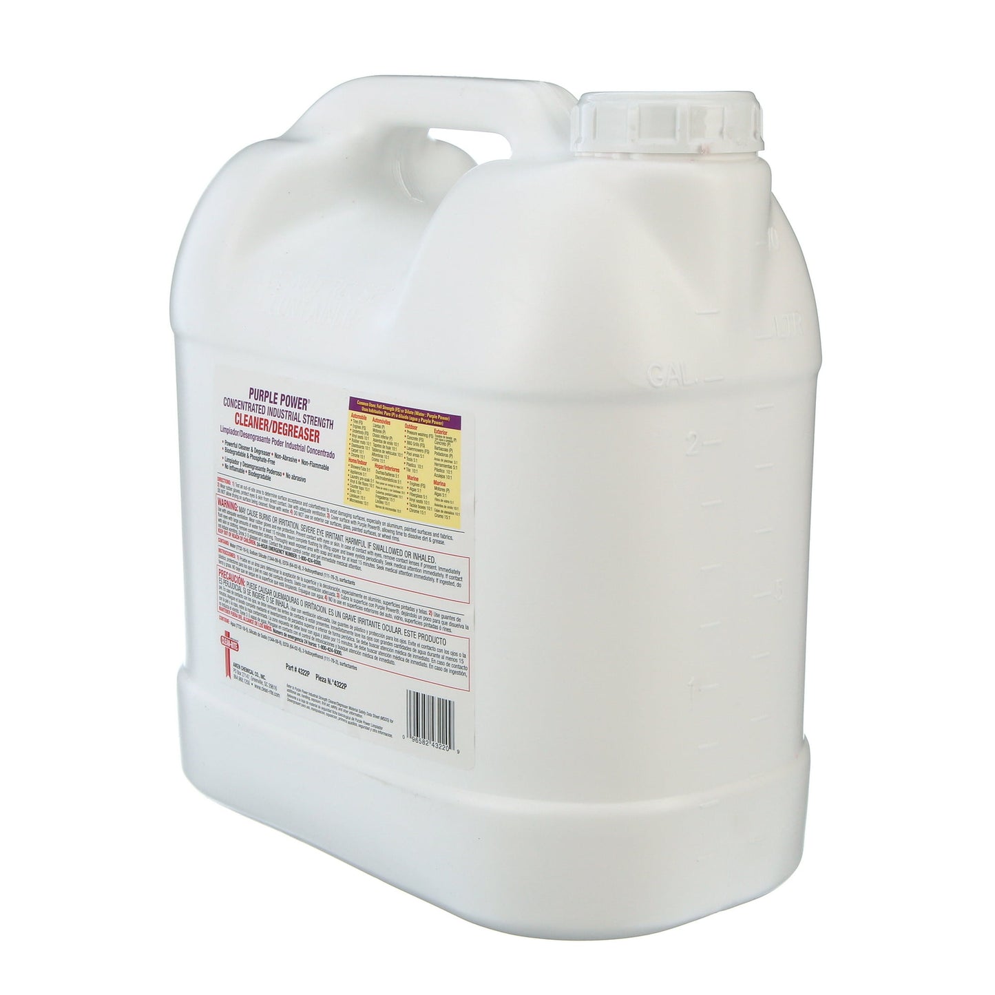 Purple Power Industrial Strength Degreaser Concentrate, 2.5 Gallon – Heavy-Duty Cleaner for Auto, Home, and Shop Use