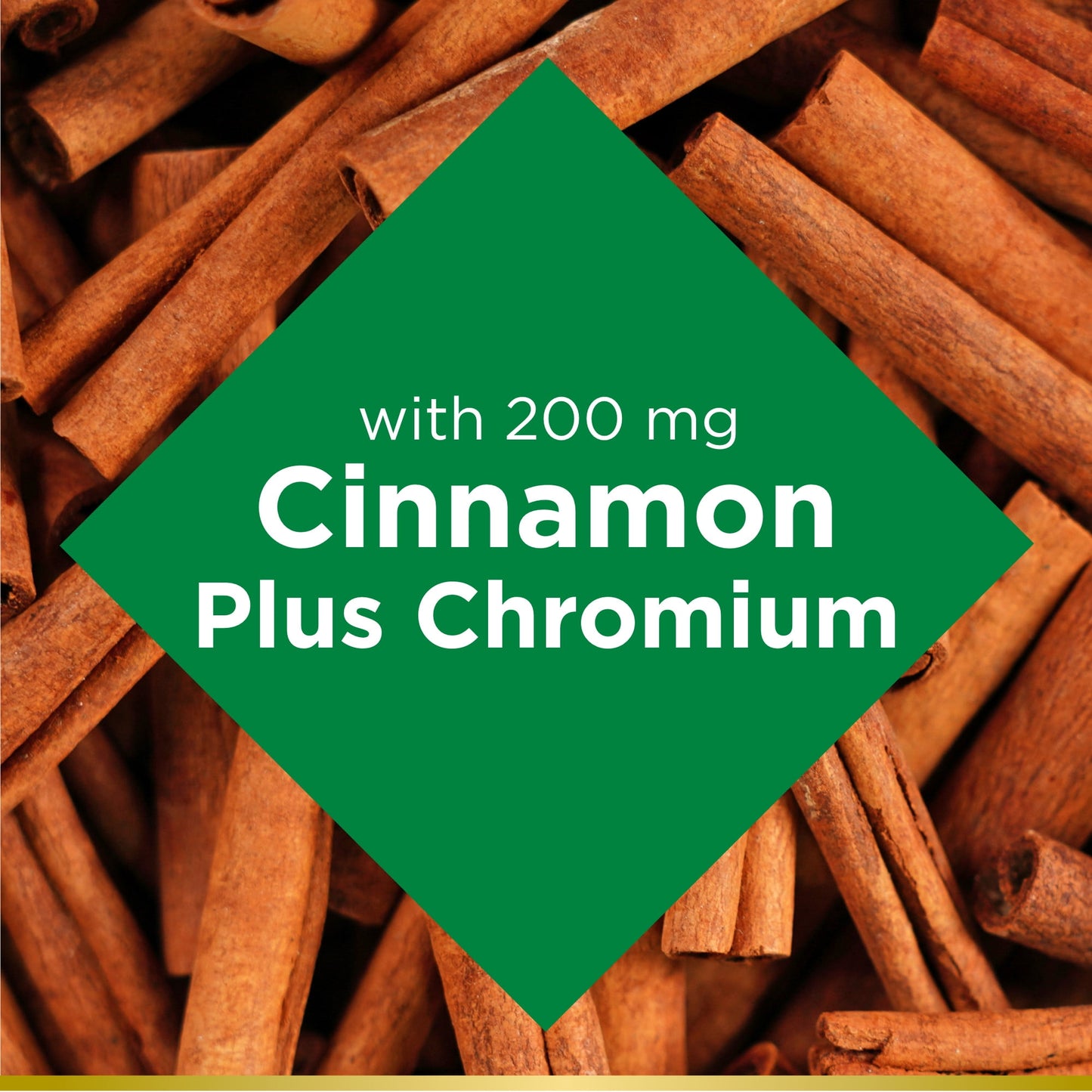 Nature’s Bounty Cinnamon 2000mg Plus Chromium Capsules, Supports Sugar Metabolism, Herbal Health, 60 Count