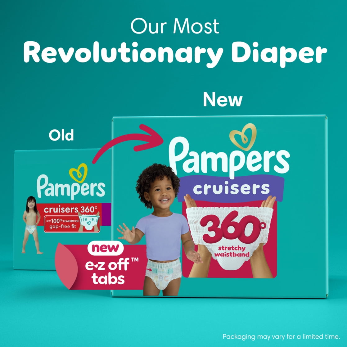 Pampers Cruisers 360 Baby Diapers Size 7, 44 Count (Select for More Options)