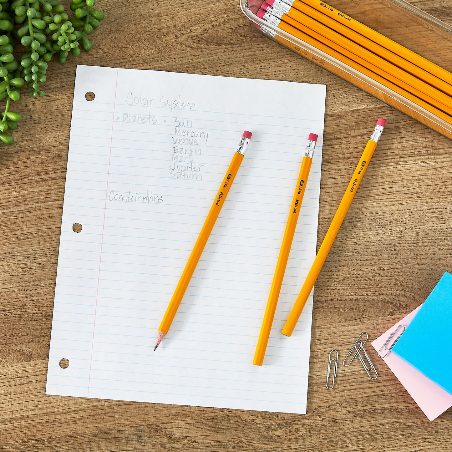 Pen+Gear #2 HB Unsharpened Wood Pencils, Yellow, 24 Count