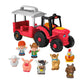 Fisher-Price Little People Farm Playset with Tractor – Assorted Plastic Figures, 2-Count, 2.42 lb | Interactive Toy Set for Toddlers & Preschool Kids