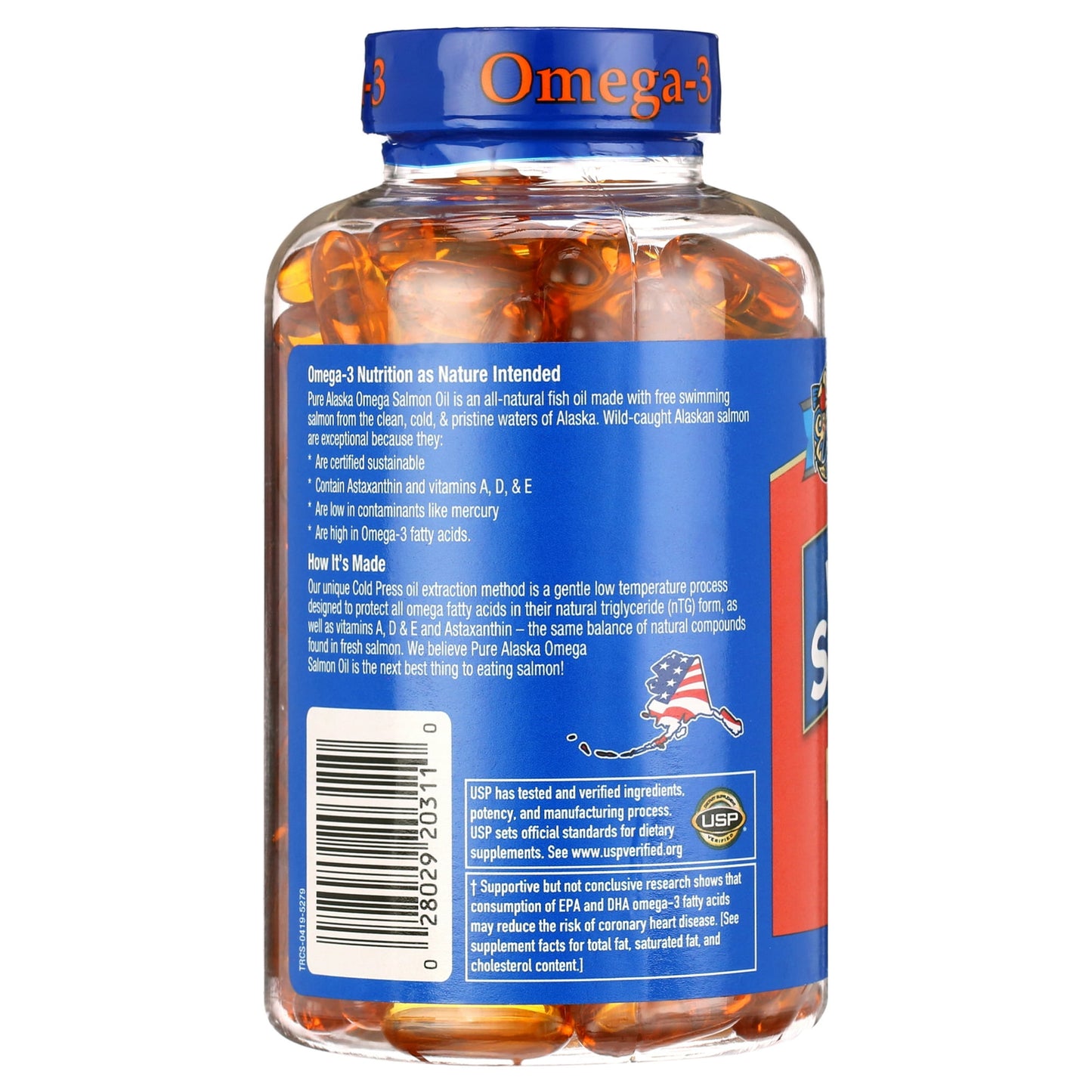 Pure Alaska Omega Wild Salmon Oil 1,000 mg Softgel, 180 Ct