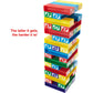 UNO Stacko Kids Game for Family Night, Matching and Stacking with 45 Colorful Sticks