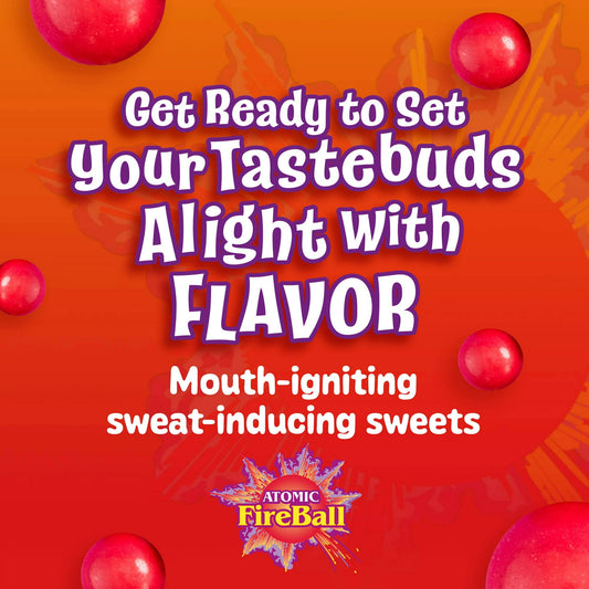 Wonka Atomic Fireball Jawbreakers , Cinnamon Flavor Individually Wrapped Candy, (240 Count)