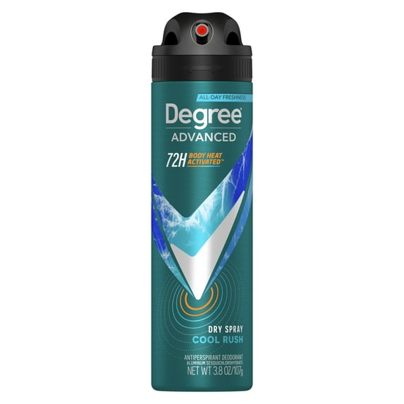 Degree Long Lasting Men's Antiperspirant Deodorant Dry Spray Cool Rush, 3.8 oz
