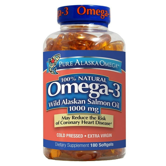 Pure Alaska Omega Wild Salmon Oil 1,000 mg Softgel, 180 Ct