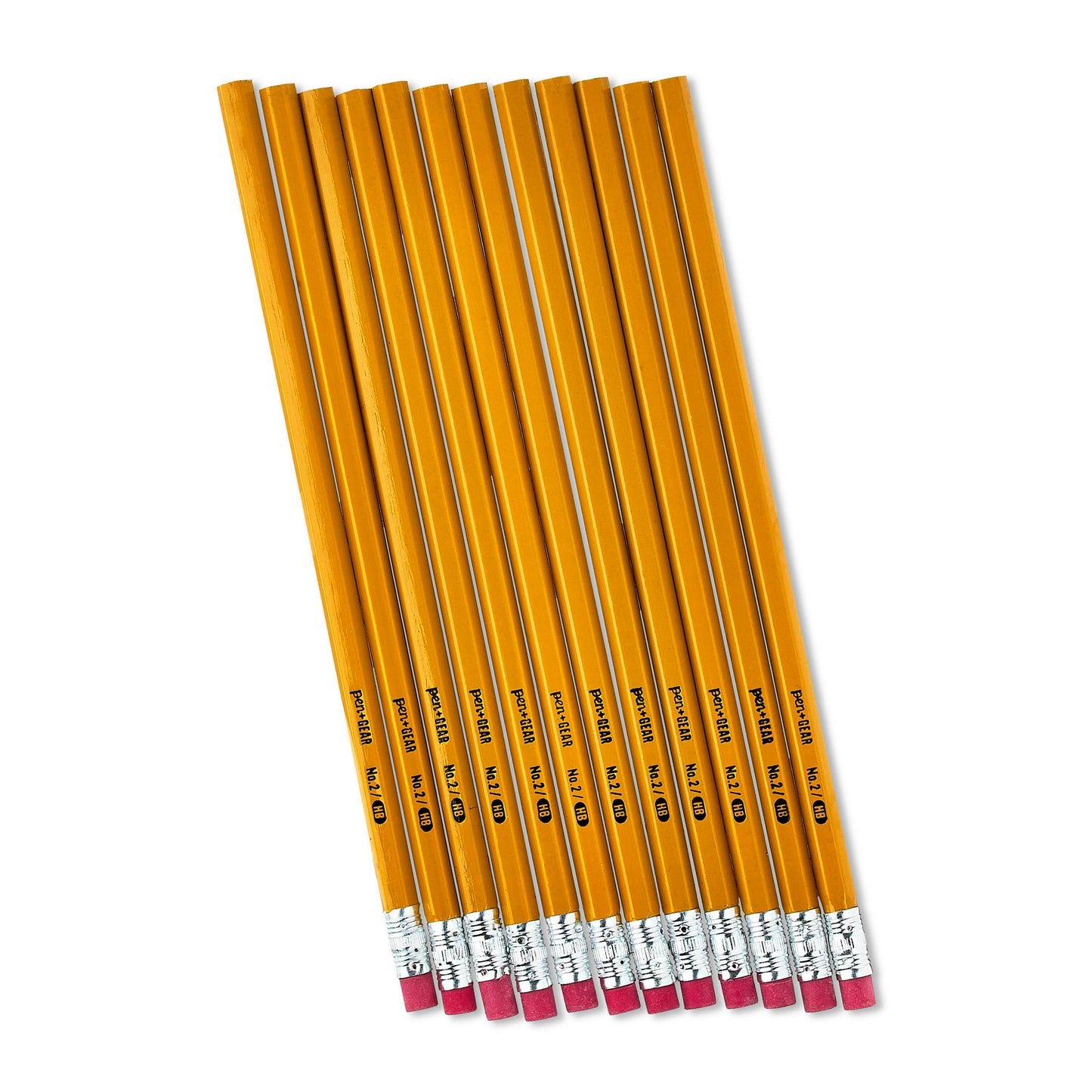 Pen+Gear Unsharpened Wood Pencils, #2 HB Lead, Yellow, 12 Count