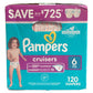 Pampers Cruisers Diapers - Size 6 (35+ Pounds), 120 Count