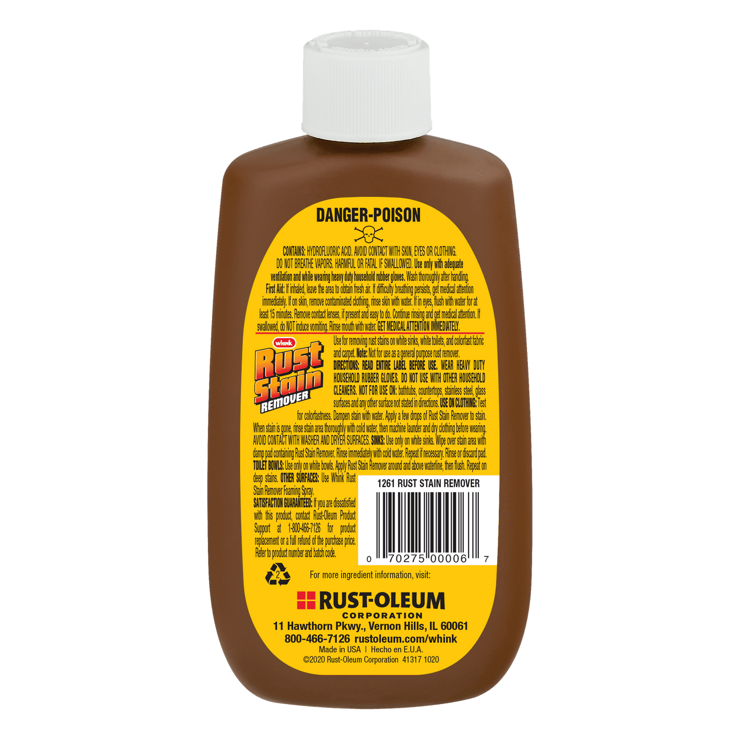 Whink Rust Stain Remover-1261, 6 Ounces