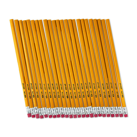 Pen+Gear #2 HB Unsharpened Wood Pencils, Yellow, 24 Count